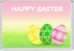 Happy Easter - Jumbo Fridge Magnet Gift Present Souvenir Eggs