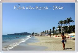 Playa den Bossa - Ibiza - Spain - Jumbo Fridge Magnet Souvenir Gift Present