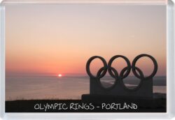 Portland - Olympic Rings - Dorset - Jumbo Fridge Magnet Souvenir Gift Present D1