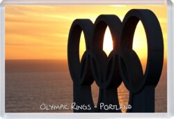 Portland - Olympic Rings - Dorset - Jumbo Fridge Magnet Souvenir Gift Present D3