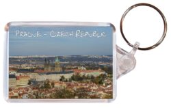 Prague - Czech Republic ? Double Sided Large Keyring Key Fob Chain Ring Gift Present Souvenir