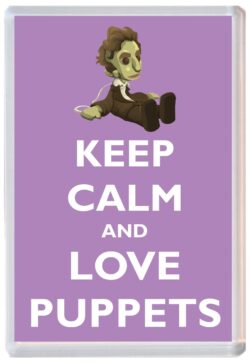 Keep Calm and Love Puppets - Jumbo Fridge Magnet Souvenir Gift Present