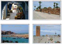 Rabat - Morocco - 4 PACK - Jumbo Fridge Magnet Souvenir Gift Present