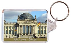 Reichstag - Berlin - Germany ? Double Sided Large Keyring Key Fob Chain Ring Gift Present Souvenir