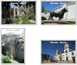 Ronda - Andalucia - Spain - 4 PACK - Jumbo Fridge Magnet Souvenir Gift Present