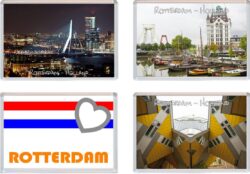 Rotterdam - Holland - 4 PACK - Jumbo Fridge Magnet Souvenir Gift Present