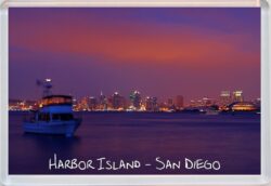 Harbor Island - San Diego - California - USA - Jumbo Fridge Magnet Souvenir Gift Present