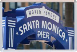 Santa Monica Pier - California - USA - Jumbo Fridge Magnet Souvenir Gift Present