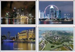 Singapore - 4 PACK - Jumbo Fridge Magnet Souvenir Gift Present