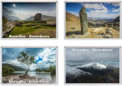Snowdon - Snowdonia - Wales - 4 PACK - Jumbo Fridge Magnet Souvenir Gift Present