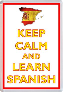 Keep Calm and Learn Spanish - Jumbo Fridge Magnet Souvenir Gift Present