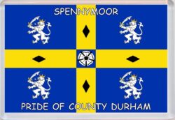 Spennymoor - Pride of County Durham Flag - Jumbo Fridge Magnet Souvenir Gift Present