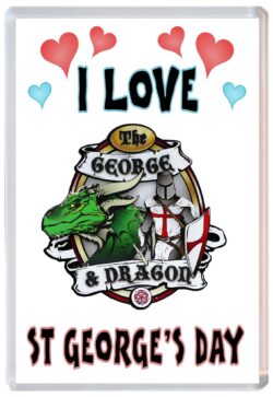 I Love St George's Day - Jumbo Fridge Magnet Souvenir Gift Present