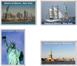 Statue of Liberty - New York - USA - 4 PACK - Jumbo Fridge Magnet Souvenir Gift Present