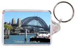 Sydney - Australia - Double Sided Large Keyring Key Fob Chain Ring Gift Present Souvenir