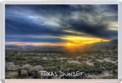 Texas Sunset - USA - Jumbo Fridge Magnet Souvenir Gift Present