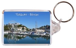 Torquay - Devon - Double Sided Large Keyring Key Fob Chain Ring Gift Present Souvenir