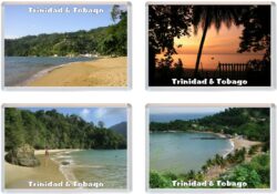 Trinidad & Tobago - Caribbean - 4 PACK - Jumbo Fridge Magnet Souvenir Gift Present