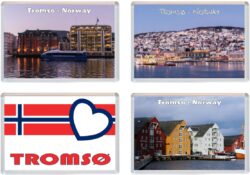 Tromso - Norway - 4 PACK - Jumbo Fridge Magnet Souvenir Gift Present