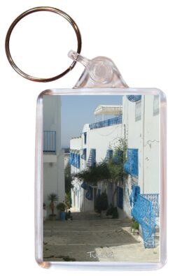 Tunisia - Africa - Double Sided Large Keyring Key Fob Chain Ring Gift Present Souvenir