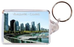 Vancouver - Canada ? Double Sided Large Keyring Key Fob Chain Ring Gift Present Souvenir (b)