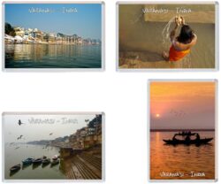 Varanasi - India - 4 PACK - Jumbo Fridge Magnet Souvenir Gift Present