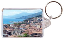 Ventimiglia - Italy ? Double Sided Large Keyring Key Fob Chain Ring Gift Present Souvenir