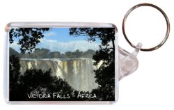 Victoria Falls - Africa - Double Sided Large Keyring Key Fob Chain Ring Gift Present Souvenir