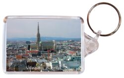Vienna - Austria ? Double Sided Large Keyring Key Fob Chain Ring Gift Present Souvenir