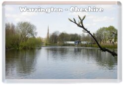 Warrington - Cheshire - Jumbo Fridge Magnet Souvenir Gift Present G1