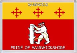 Warwick - Pride of Suffolk County Warwickshire - Jumbo Fridge Magnet Souvenir Gift