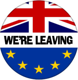 We're Leaving - 59mm Badge Referendum Brexit European Union EU Vote Leave Stay