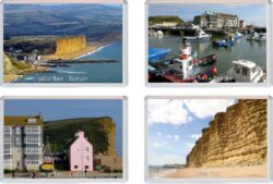 West Bay - Dorset - 4 PACK - Jumbo Fridge Magnet Souvenir Gift Present