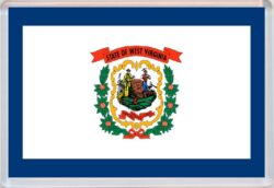 West Virgina - USA State Flag - Jumbo Fridge Magnet Souvenir Gift Present