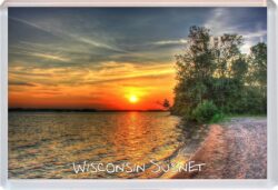 Wisconsin Sunset - USA - Jumbo Fridge Magnet Souvenir Gift Present