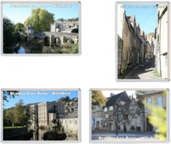 Bradford on Avon - Wiltshire - 4 PACK - Jumbo Fridge Magnet Souvenir Gift Present