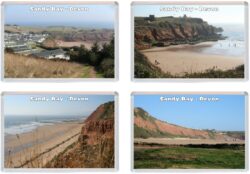Sandy Bay - Devon - 4 PACK - Jumbo Fridge Magnet Souvenir Gift Present