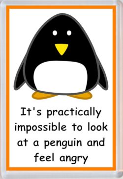 Cute Penguin Quote Fridge Magnet Gift Present
