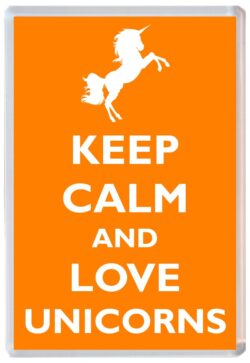 Keep Calm Love Unicorns Fridge Magnet Gift Present