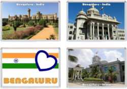 Bengaluru - 4 PACK - Jumbo Fridge Magnet Souvenir Gift Present (Bangalore)