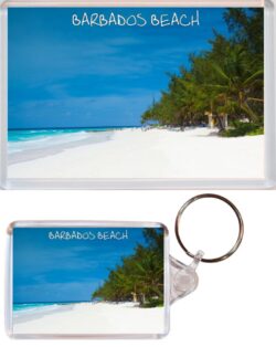 Barbados - Carribean - 1 x Jumbo Fridge Magnet & 1 x Double Sided Large Keyring - Gift Souvenir Present