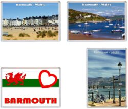 Barmouth - Wales - 4 PACK - Jumbo Fridge Magnet Souvenir Gift Present