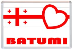 Batumi - Love Georgia / Georgian Towns & Cities Flag - Jumbo Fridge Magnet Souvenir Gift Present