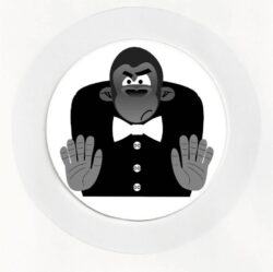 Ape Doorman Bouncer - Car Tax Disc Permit Window Holder - Reuseable