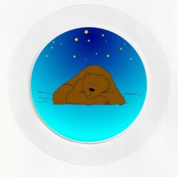 Sleeping Bear - Car Tax Disc Permit Window Holder - Reusable