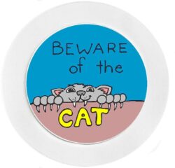 Beware of the Cat - Car Tax Disc Permit Window Holder - Reusable