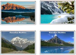 Canadian Rockies - Canada - 4 PACK - Jumbo Fridge Magnet Souvenir Gift Present