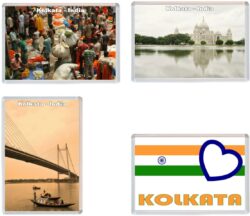 Kolkata / Calcutta - India - 4 PACK - Jumbo Fridge Magnet Souvenir Gift Present