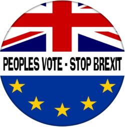 Peoples Vote - 59mm Badge Referendum Brexit European Union EU Vote Leave