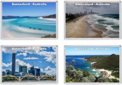 Queensland - Australia - 4 PACK - Jumbo Fridge Magnet Souvenir Gift Present